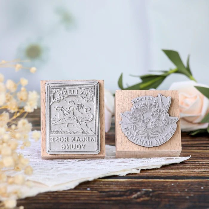 Custom Ex Libris Book Wooden Rubber Stamp5