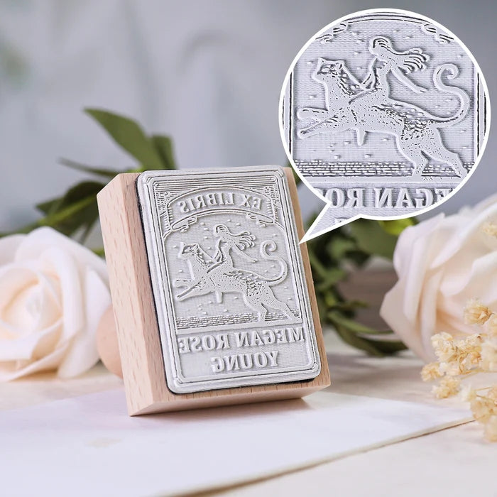 Custom Ex Libris Book Wooden Rubber Stamp6