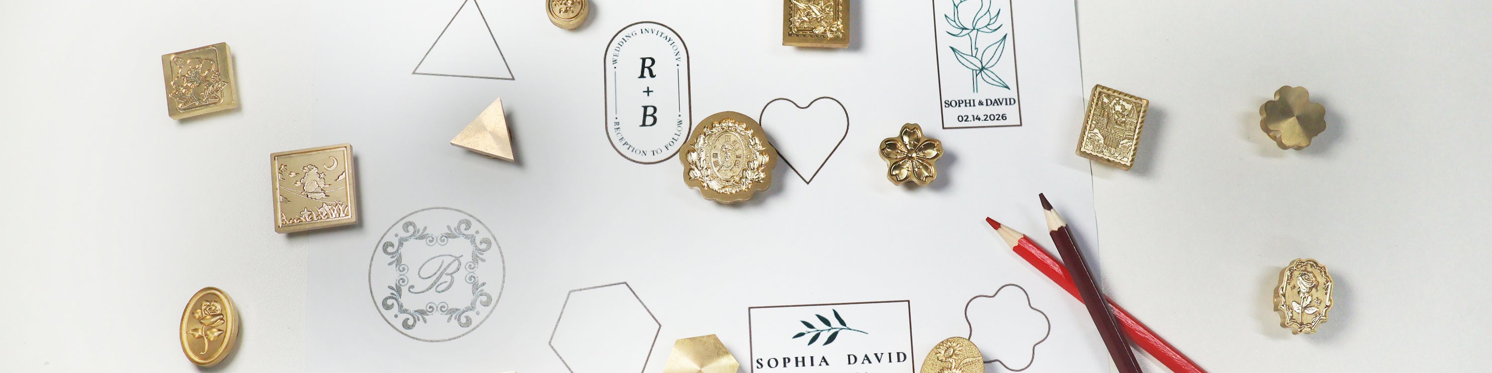 AMZ Deco - Wax Seal Stamp & Wedding & Logo & Name & Address - Custom -Round, square, rectangular, oval, heart, special shapes