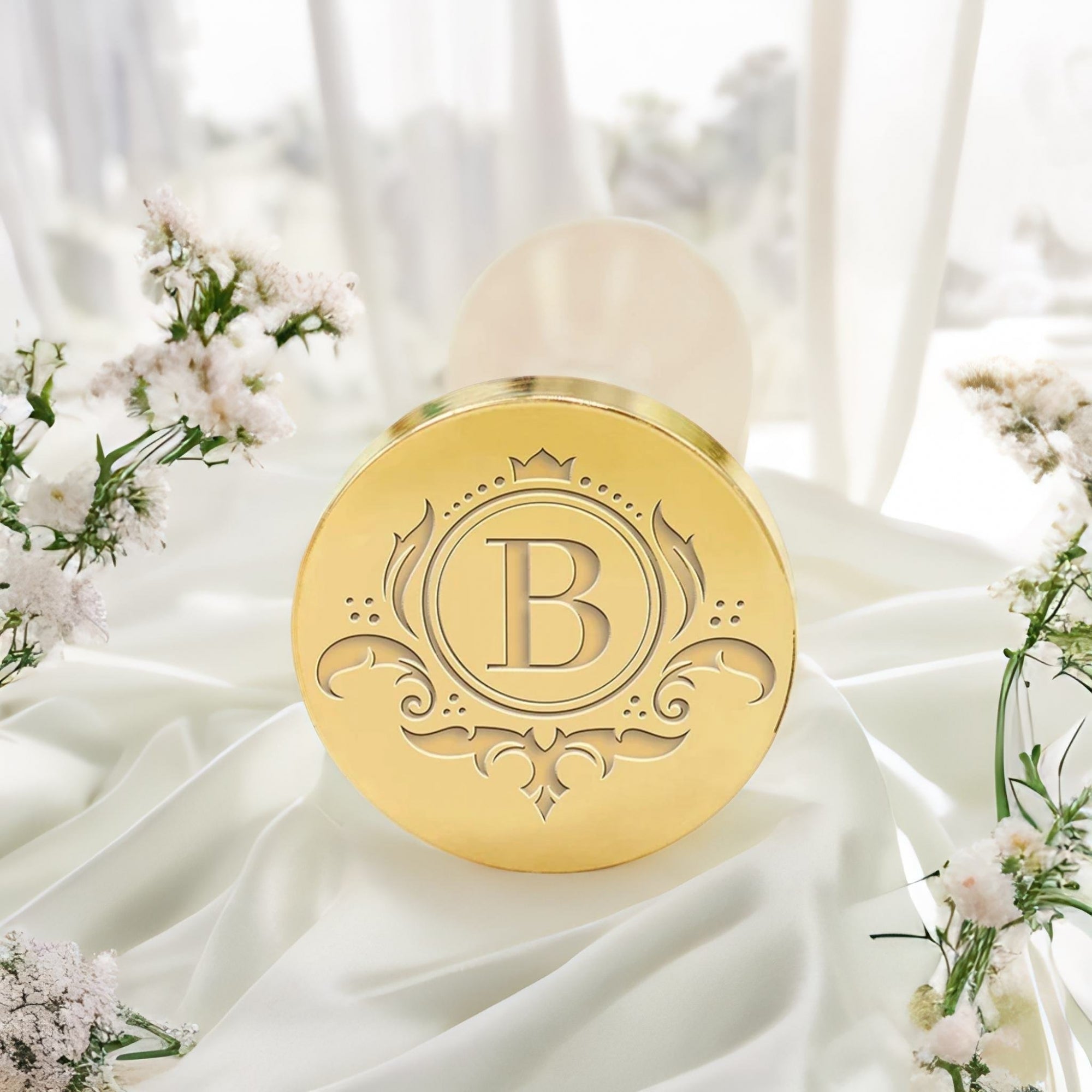 Custom Crest Wax Seal Stamps with Family, Business Logos - No.3