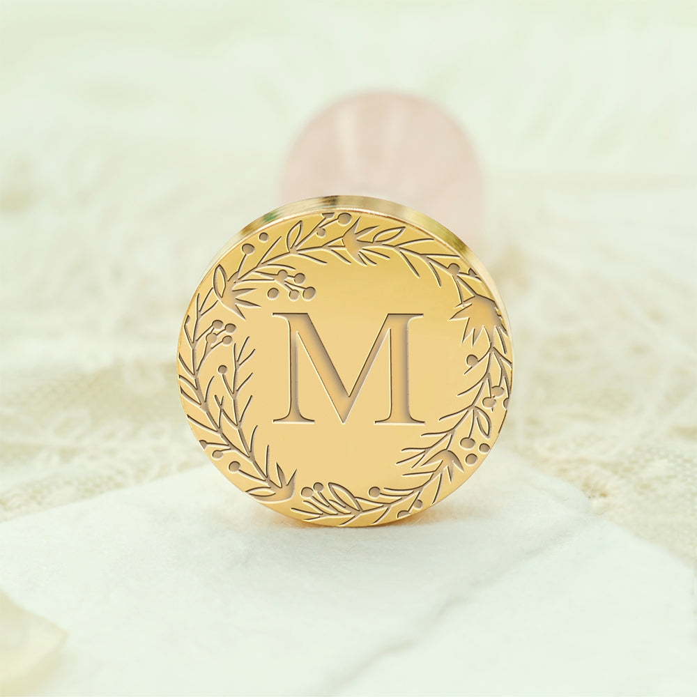 Timbro sigillo di cera personalizzato Celebrate Wedding - Combina la tua  iniziale con un delicato bordo botanico