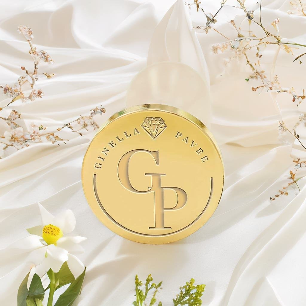 Diamond Love Wedding Custom Wax Seal Stamp with Double Initials