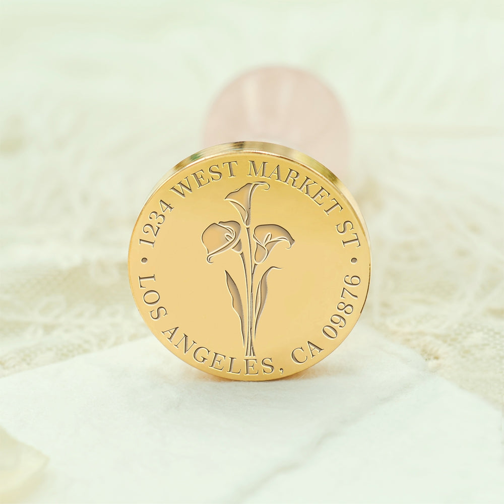 Natural Plant Custom Address Wax Seal Stamp - 11 11-3