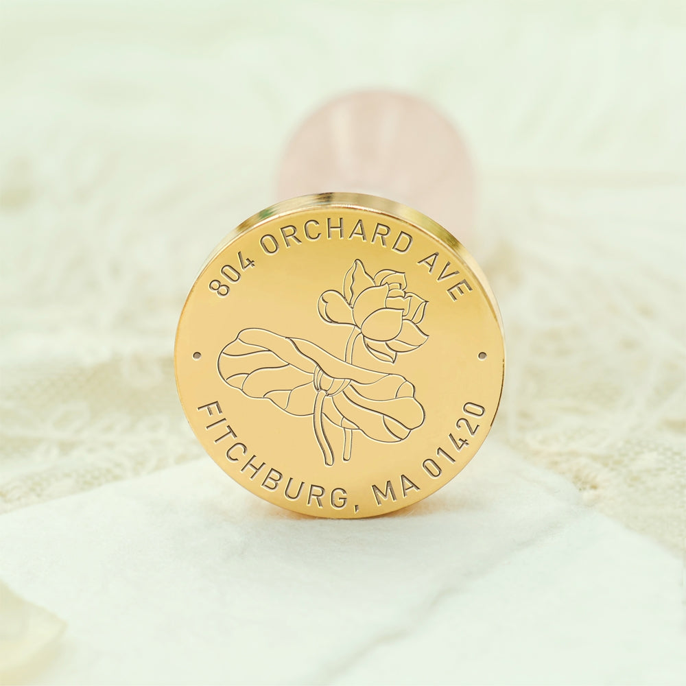Natural Plant Custom Address Wax Seal Stamp - 12 12-3