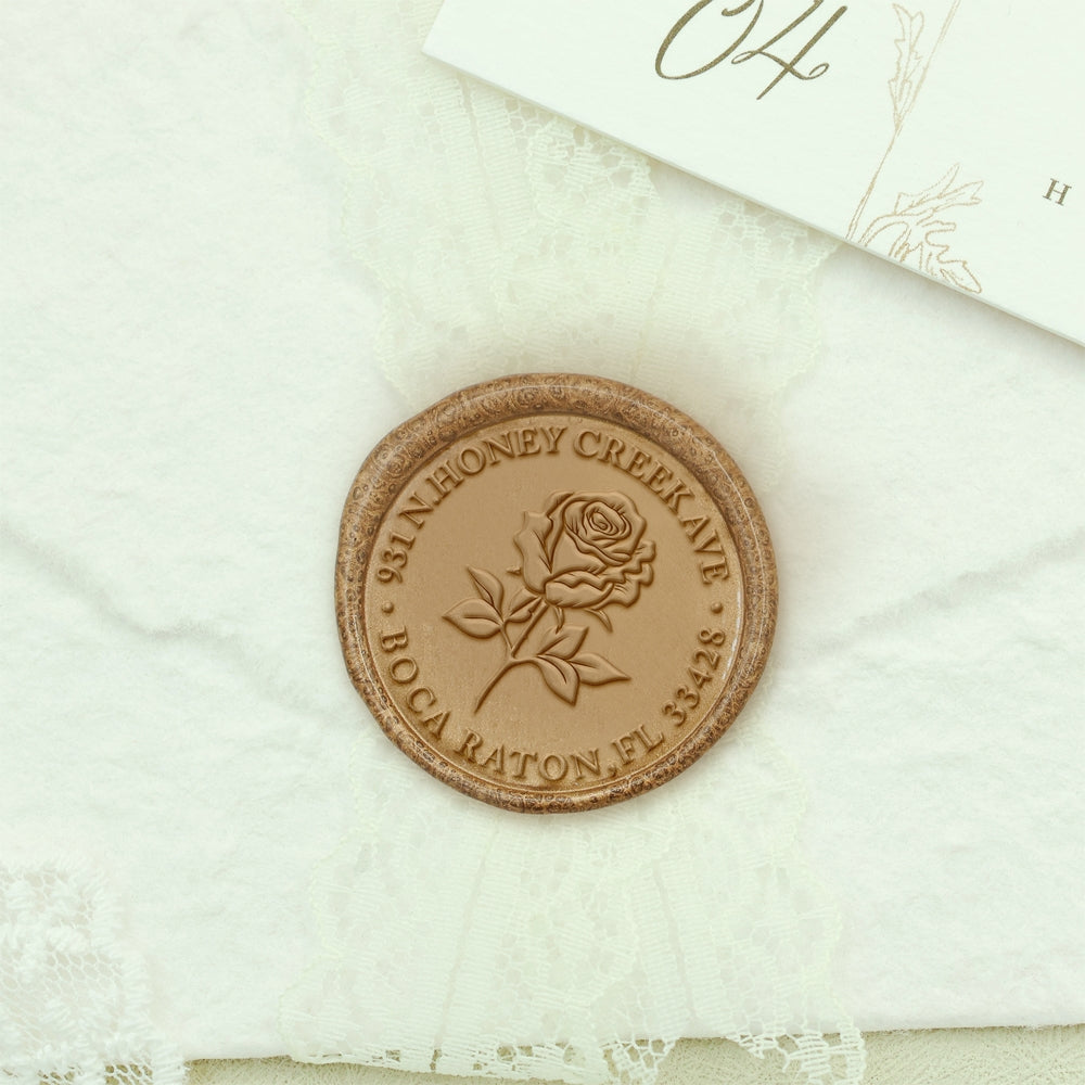 Natural Plant Custom Address Wax Seal Stamp - 17 17-2