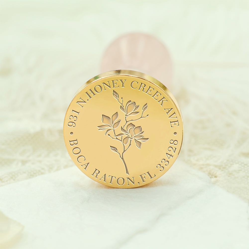 Natural Plant Custom Address Wax Seal Stamp - 20 20-3