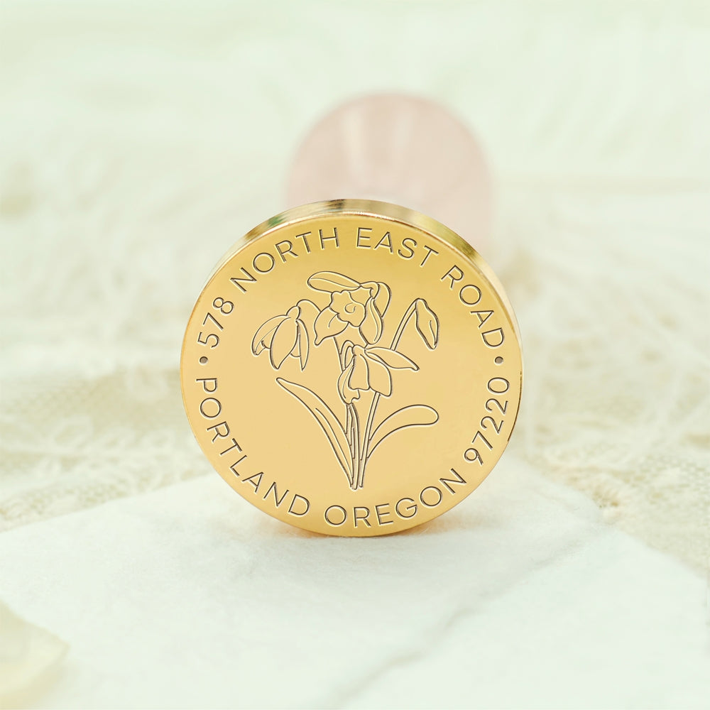Natural Plant Custom Address Wax Seal Stamp - 23 23-3