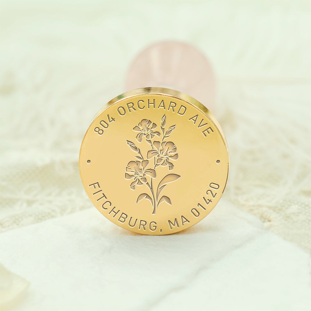 Natural Plant Custom Address Wax Seal Stamp - 25 25-3