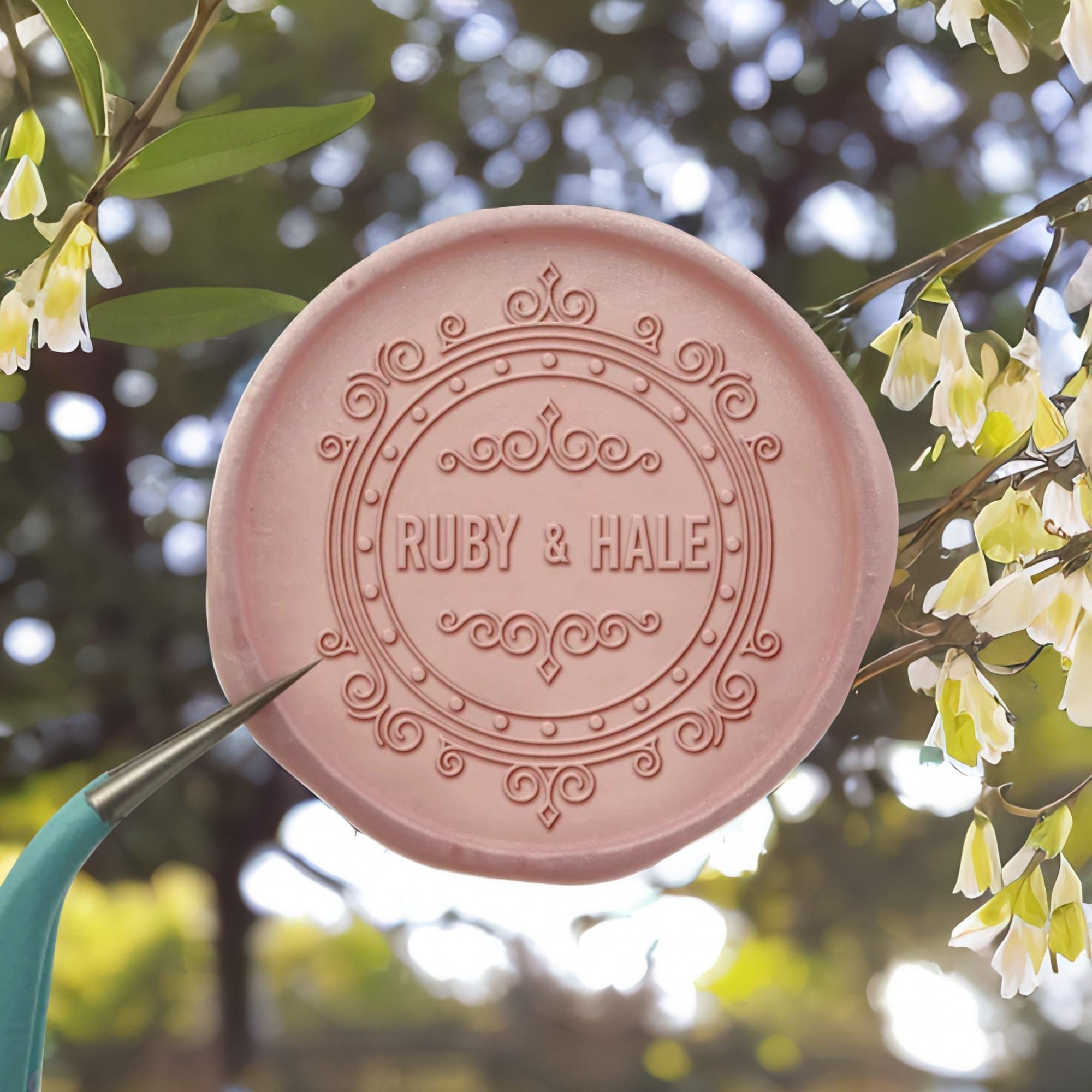 Pocket Watch Name Wedding Custom Self-Adhesive Wax Seal Stickers