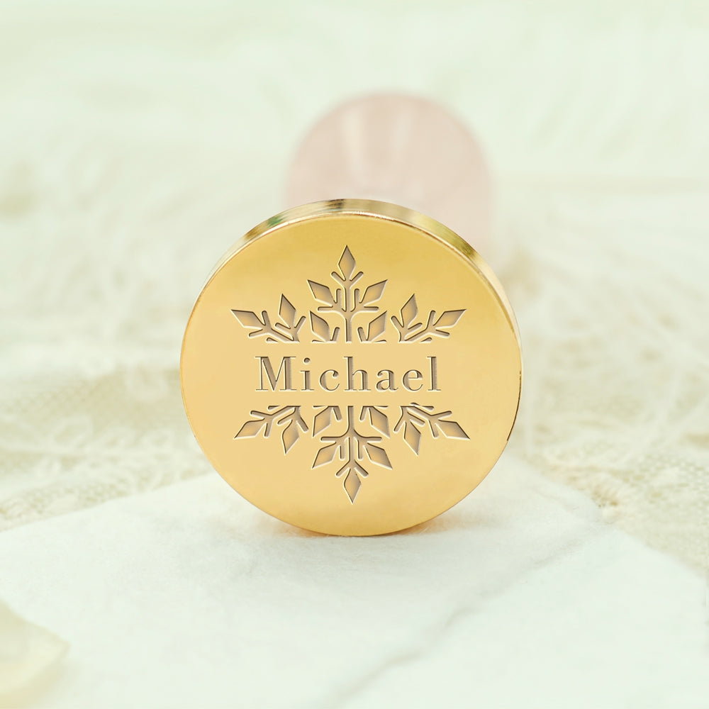 Snowflake Christmas Custom Name Wax Seal Stamp