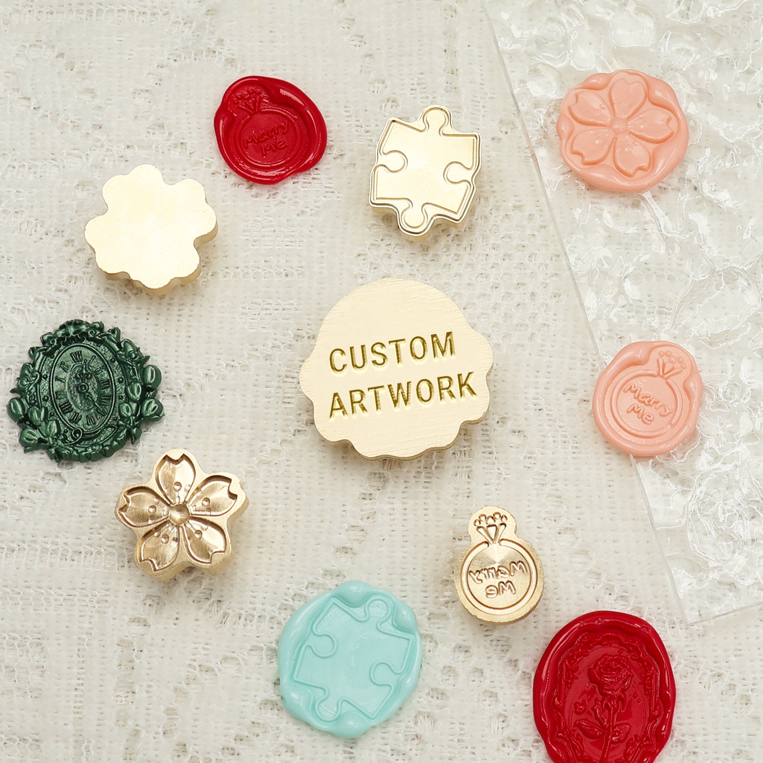 Special-Shaped Custom Design Wax Seal Stamp with Your Artwork 1