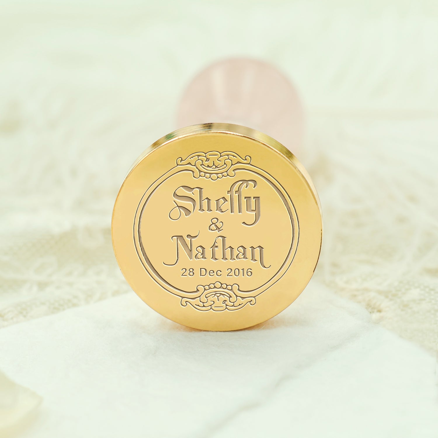 Custom Wax Seal Stamp Set – Personalized Brass Stamp For Wedding Invites, Gifts & Crafting