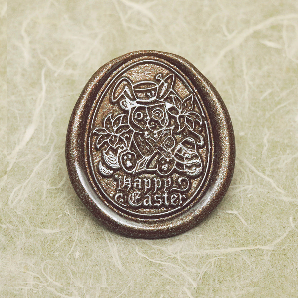 egg shaped easter bunny wax seal stamp from AMZ Deco.