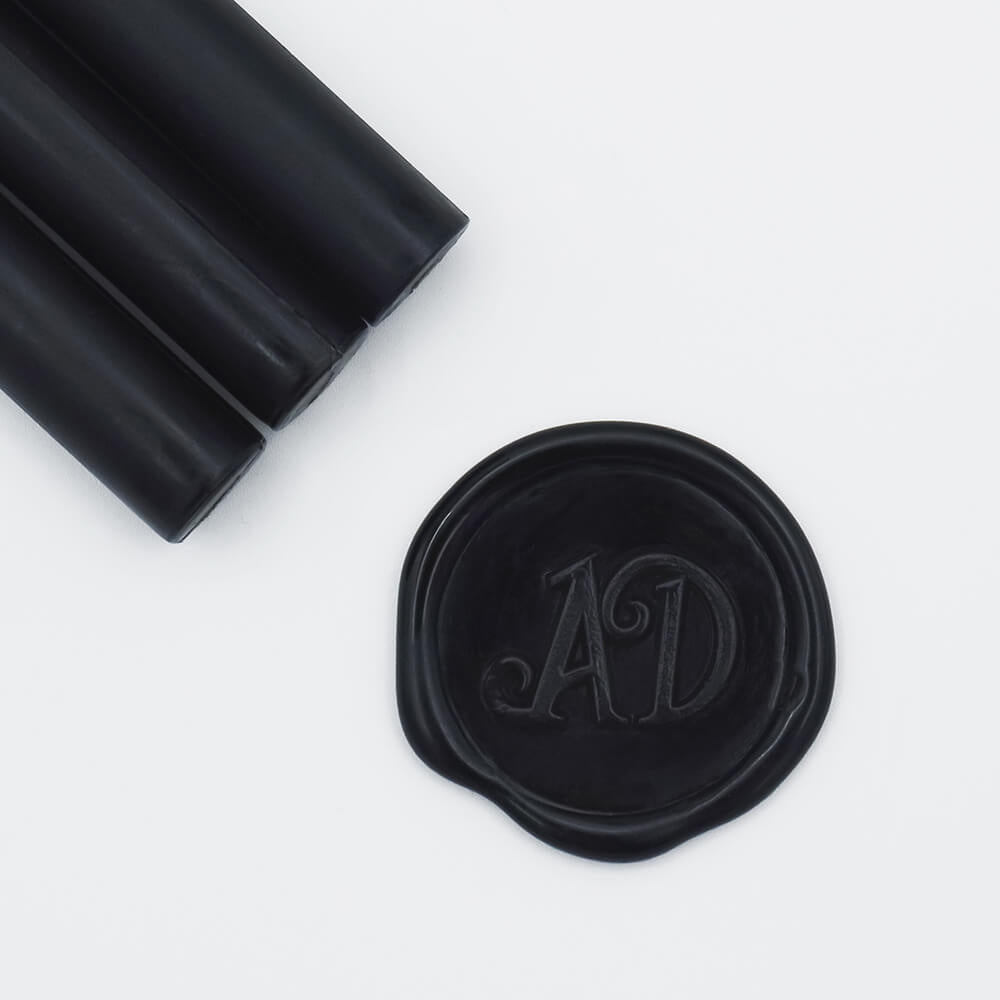 Black Glue Gun Sealing Wax Sticks - Flexible & Mailable