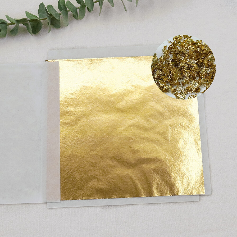 1000 Sheets 20 Colors Gold Leaf Sheets Imitation Gold Leaf Paper Metallic Gold  Foil Leaf Paper Multi Color Leaf Sheets For Arts Decoration Handcrafts
