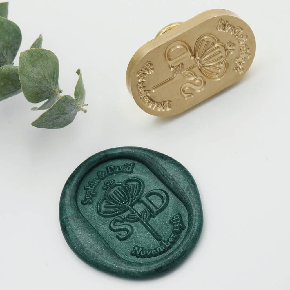 Oval Custom Wedding Wax Seal Stamp-2