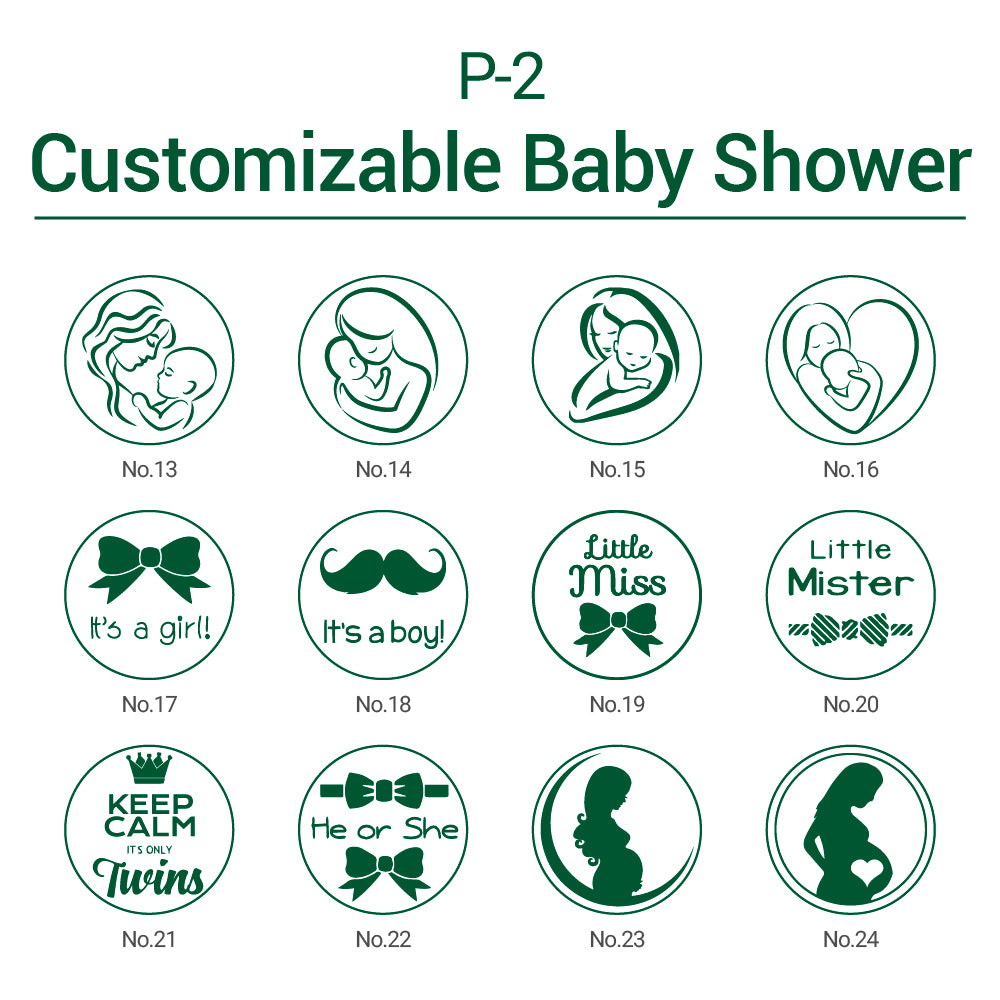 Baby Shower Wax Seal Stamps from AMZ Deco.