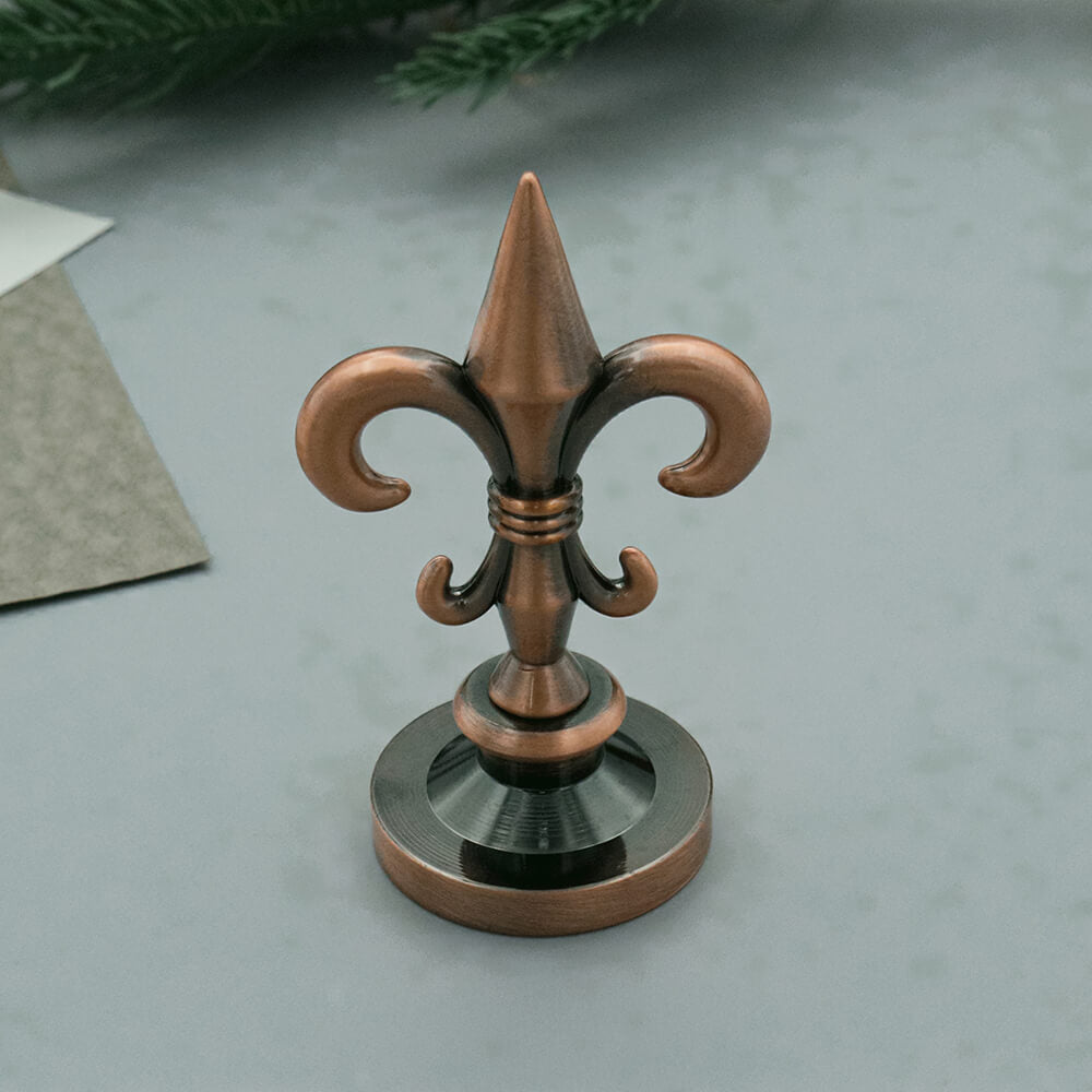 Copper Detachable Fleur-de-lis Wax Stamp Handle by AMZ Deco