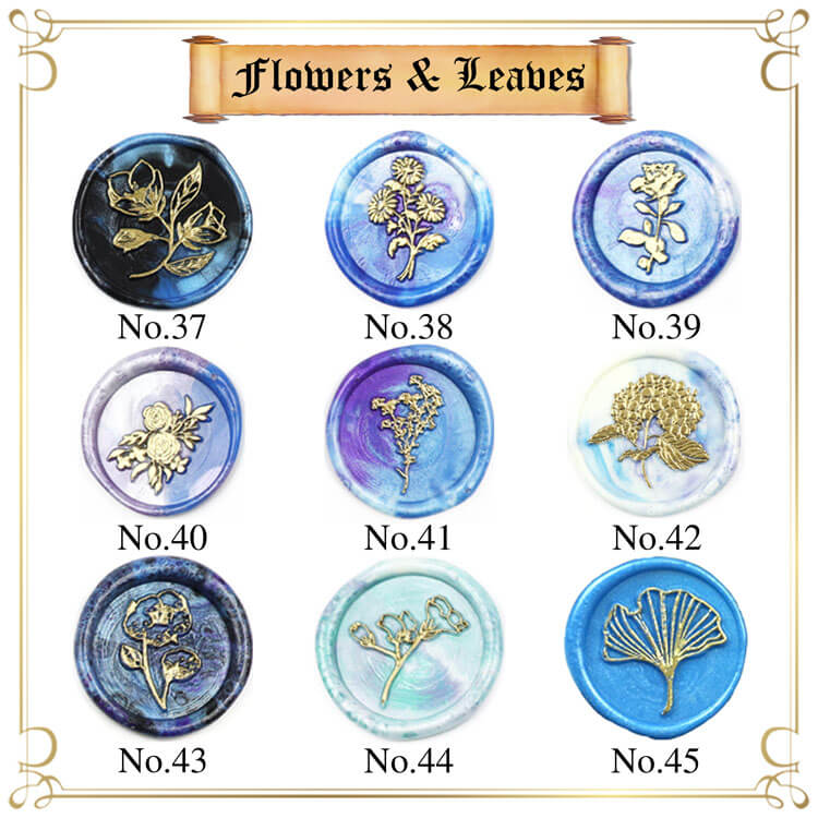Customizable Flowers Herbs Wax Seal Stamp
