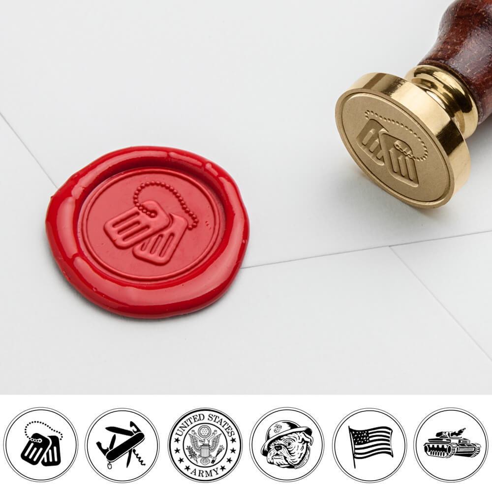 Military Art Wax Seal Stamp for Veterans Day & Memorial Day