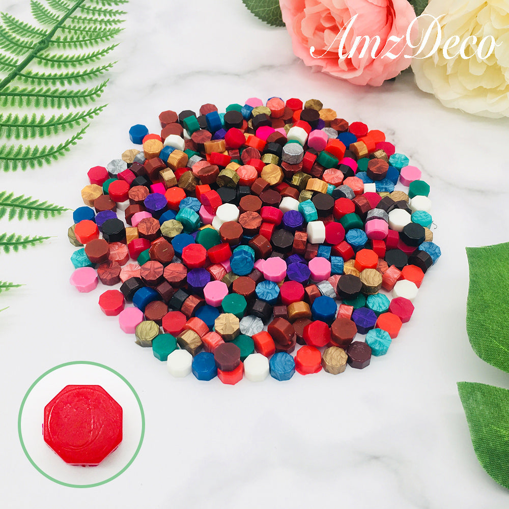 Octagon Sealing Wax Beads (20 Colors)
