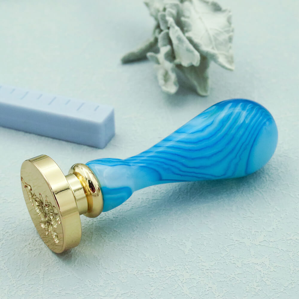 Blue Agate Quartz Wax Stamp Handles by AMZ Deco Wax Seal