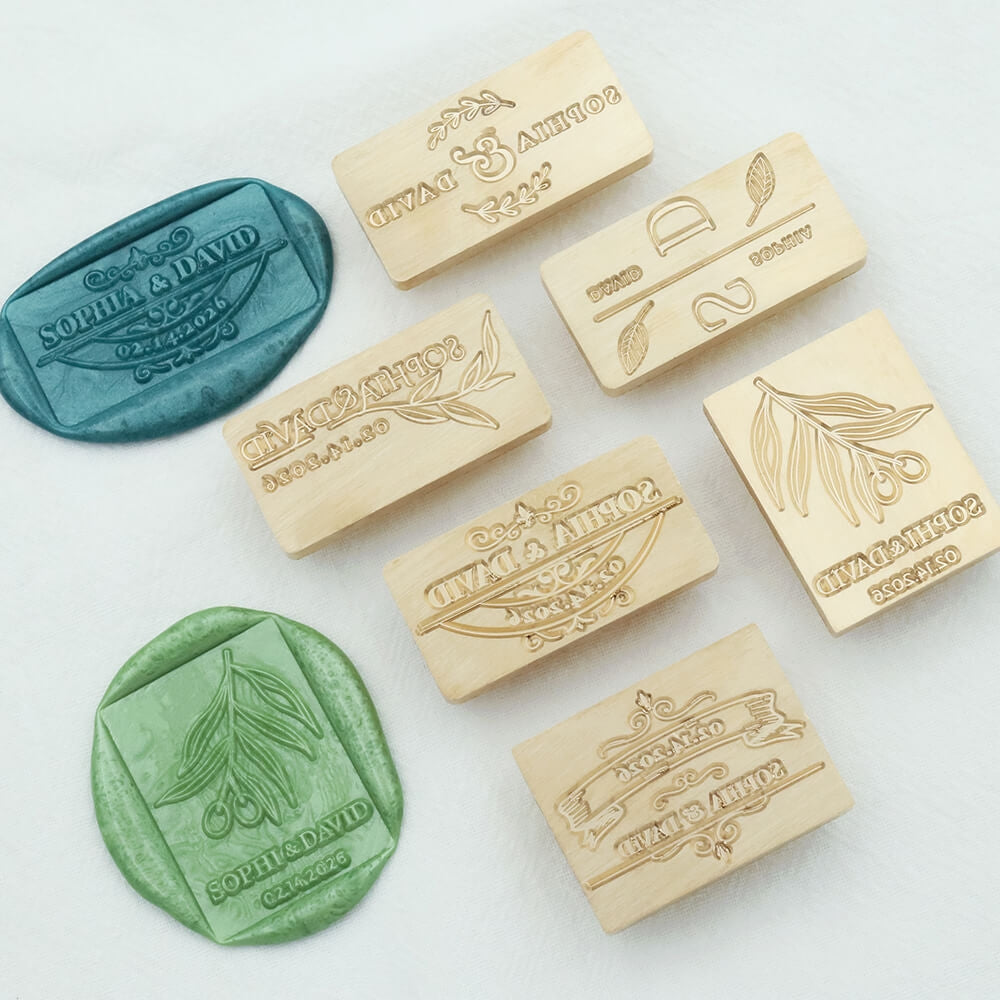 Modern Monogram Wax Seals With Bar Self Adhesive Wax Seal Stickers 