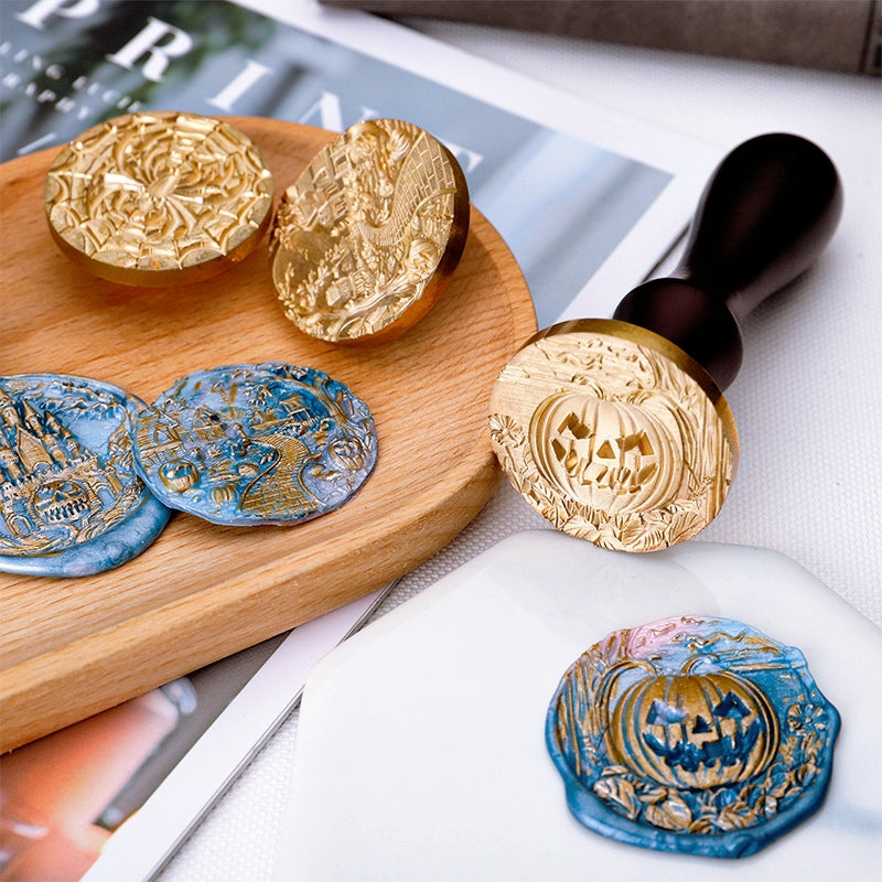 Ready Made Wax Seal Stamp - 3D Relief Halloween Wax Seal Stamp (5 Design )