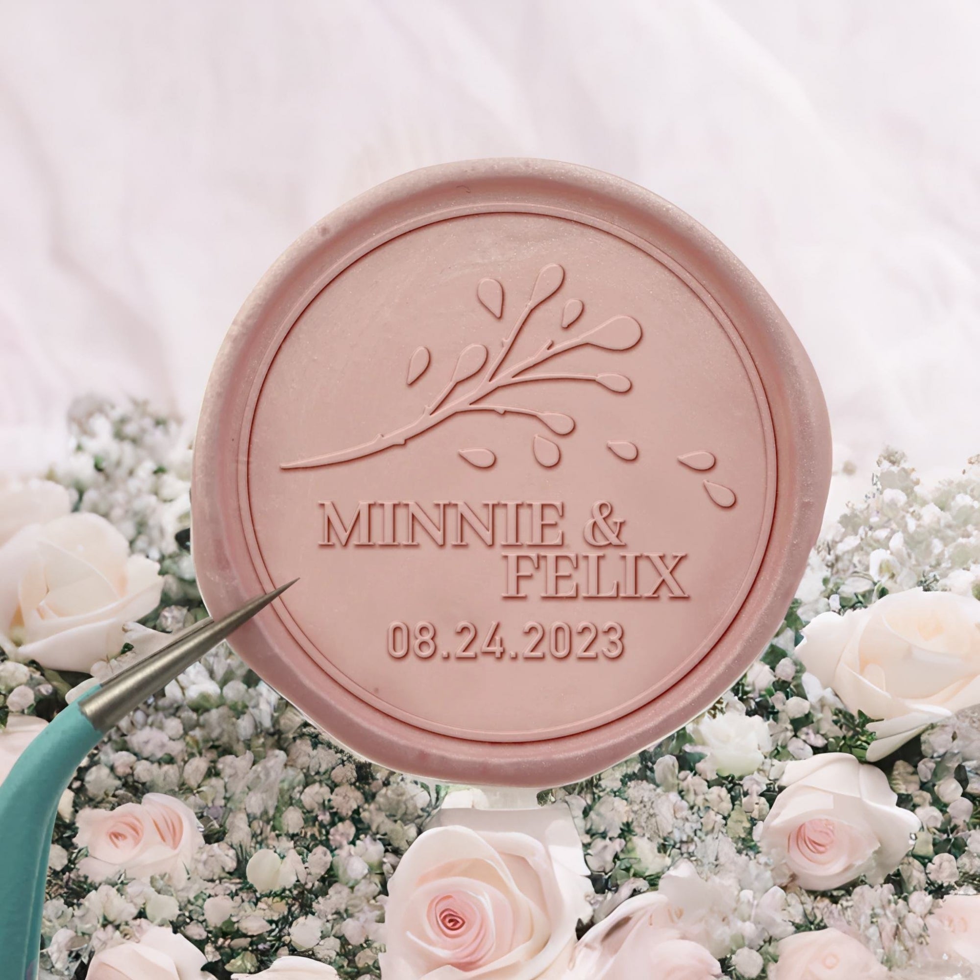 Aglaia Odorata Name Wedding Custom Self-Adhesive Wax Seal Stickers