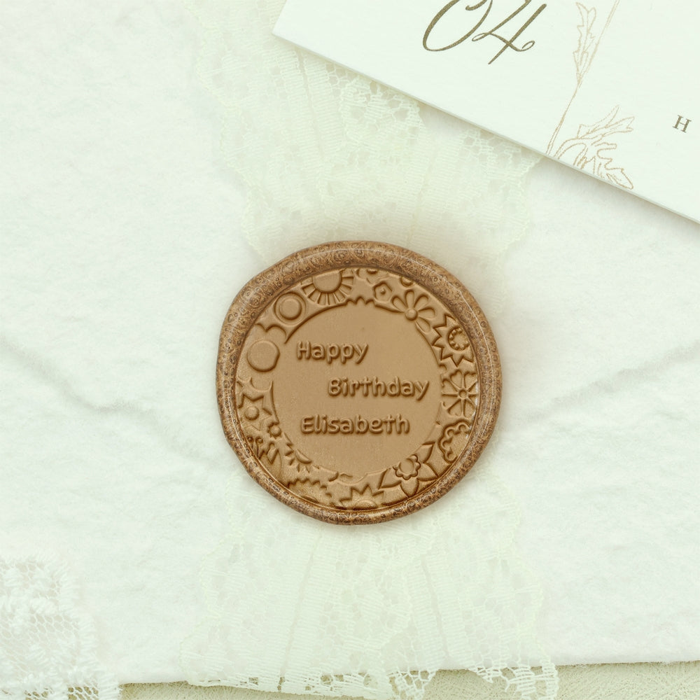 Birthday Bliss Custom Wax Seal Stamp - Style 18 18-2