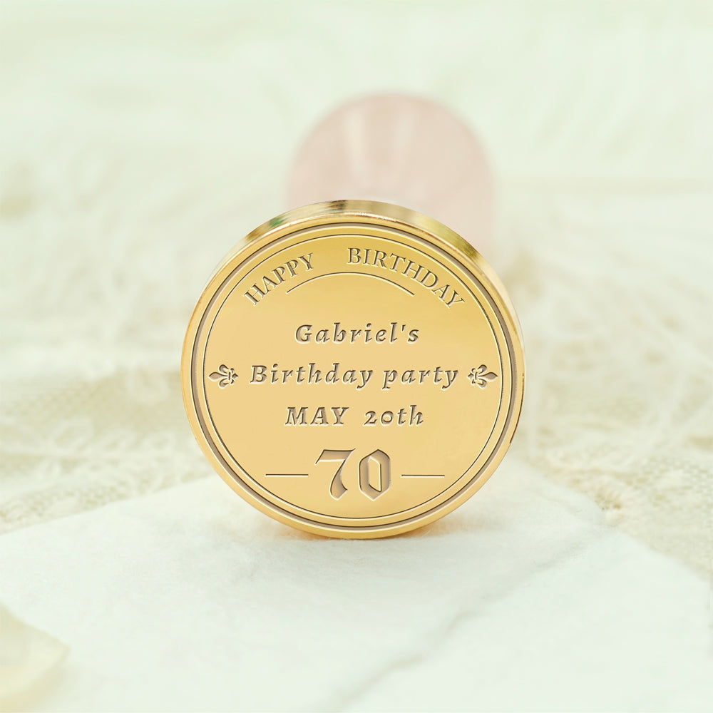 Birthday Bliss Custom Wax Seal Stamp - Style 24 24-3
