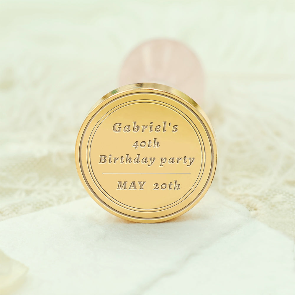 Birthday Bliss Custom Wax Seal Stamp - Style 6 6-3