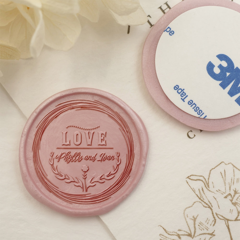 LOVE Name Wedding Custom Self-Adhesive Wax Seal Stickers-2