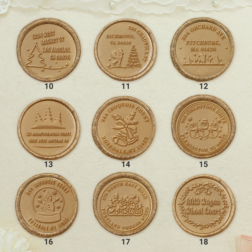 Christmas Custom Address Wax Seal Stamp (27 Designs)4