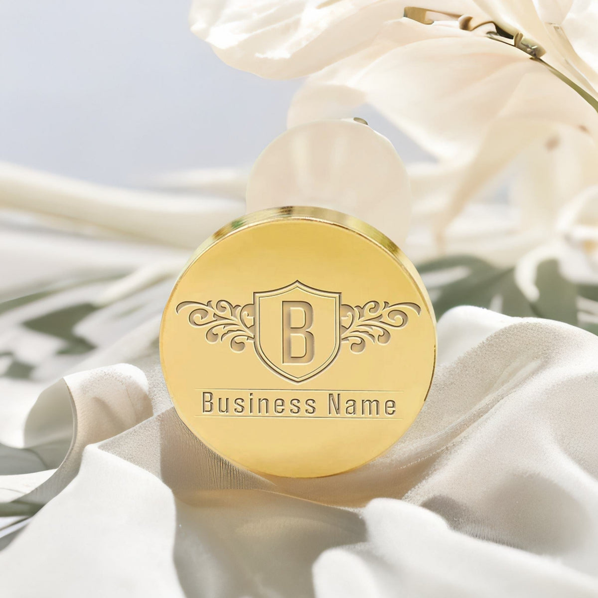 Custom Crest Wax Seal Stamps with Family, Business Logos - No.13