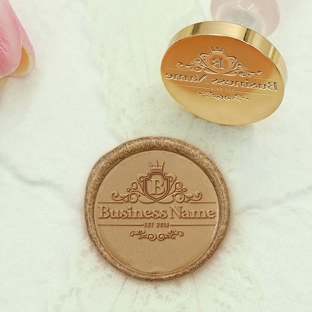 Custom Crest Wax Seal Stamps with Family, Business Logos - No.17 17