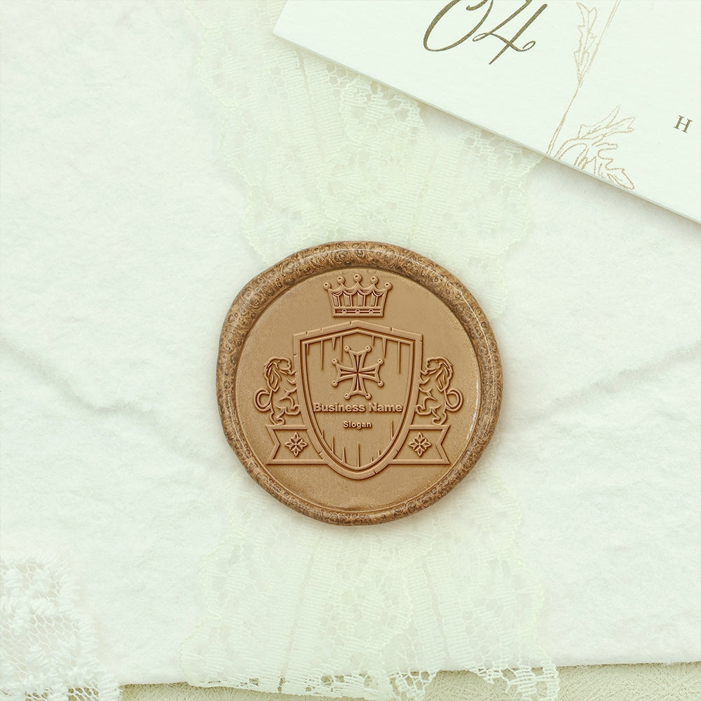 Custom Crest Wax Seal Stamps with Family, Business Logos - No.22-1