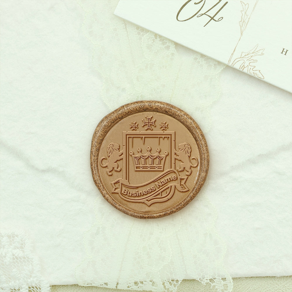 Custom Crest Wax Seal Stamps with Family, Business Logos - No.23-1