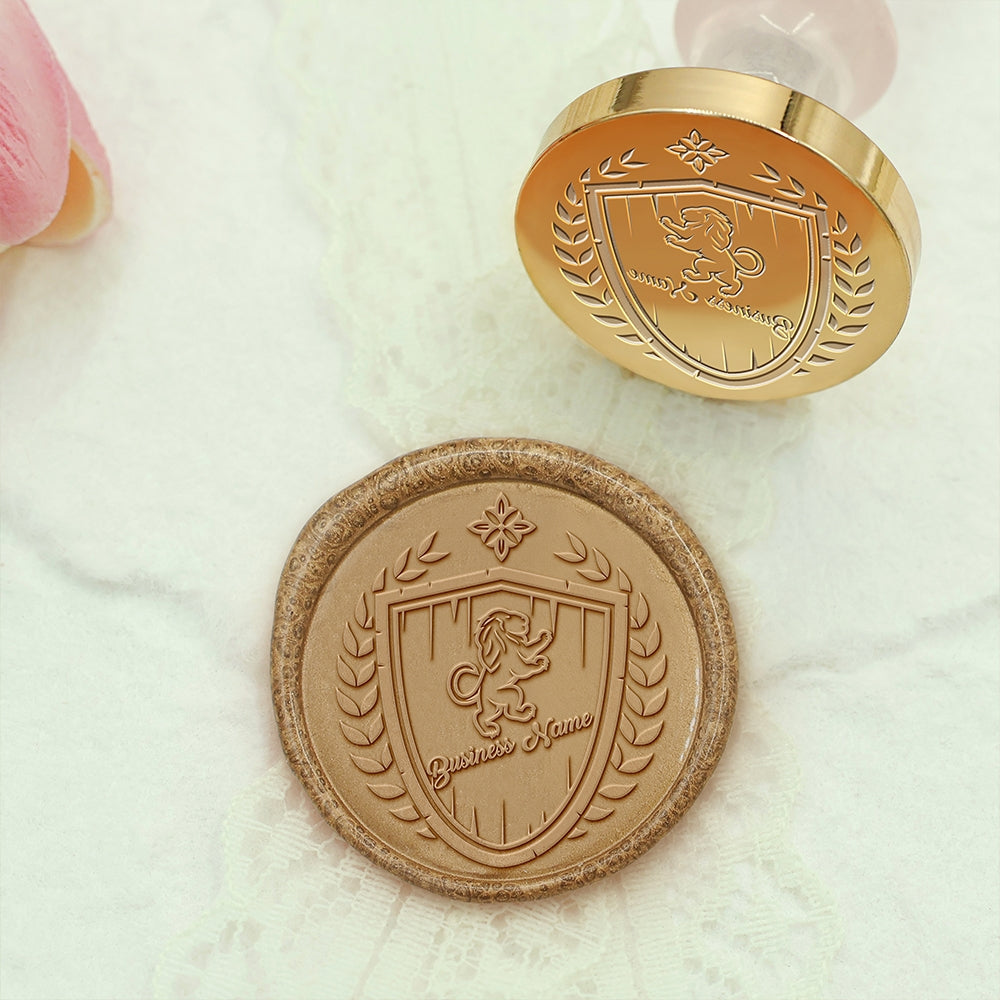Custom Crest Wax Seal Stamps with Family, Business Logos - No.30-2