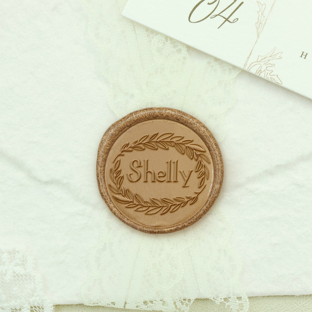 Custom Name Wax Seal Stamp - Style 5 5-2