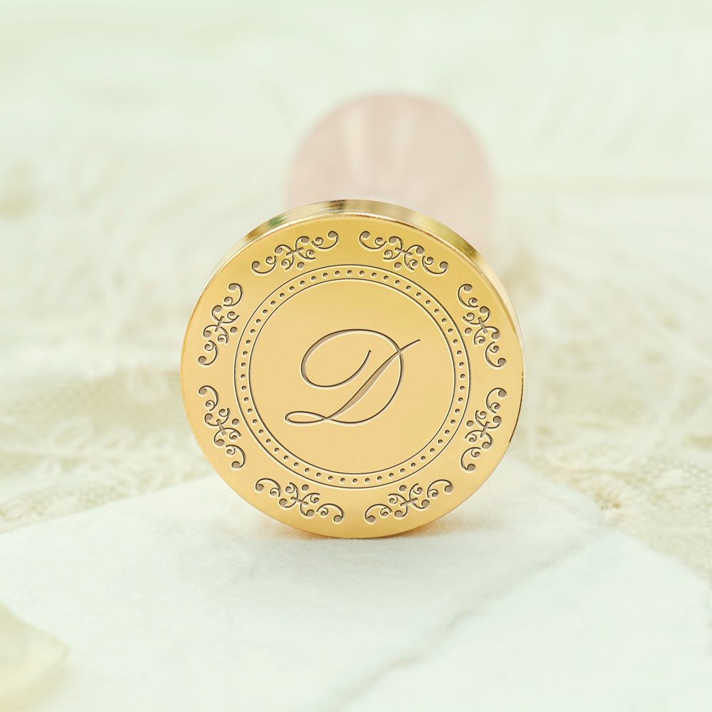 Custom Single Letter Wax Seal Stamp - Style 10 10-3