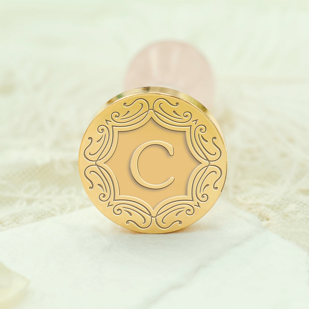 Custom Single Letter Wax Seal Stamp - Style 16 16-3