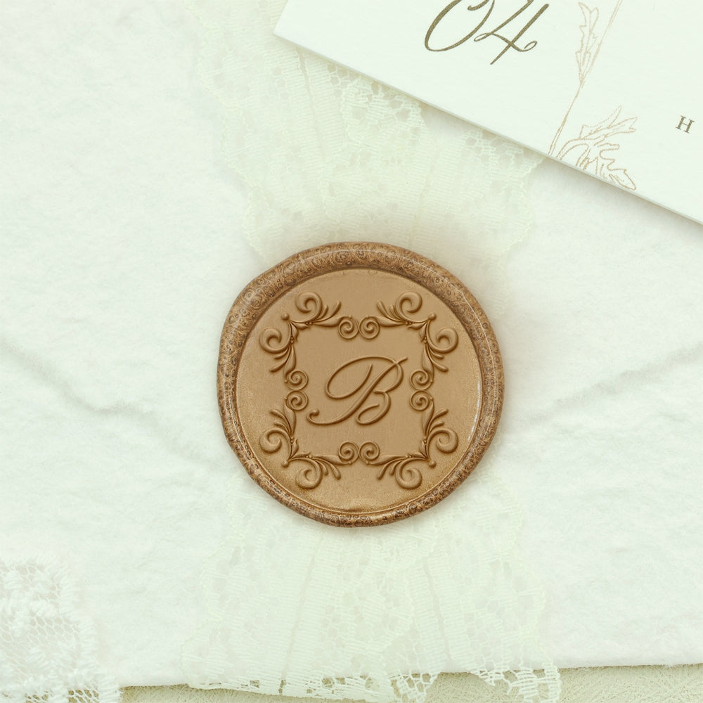 Custom Single Letter Wax Seal Stamp - Style 19 19-2