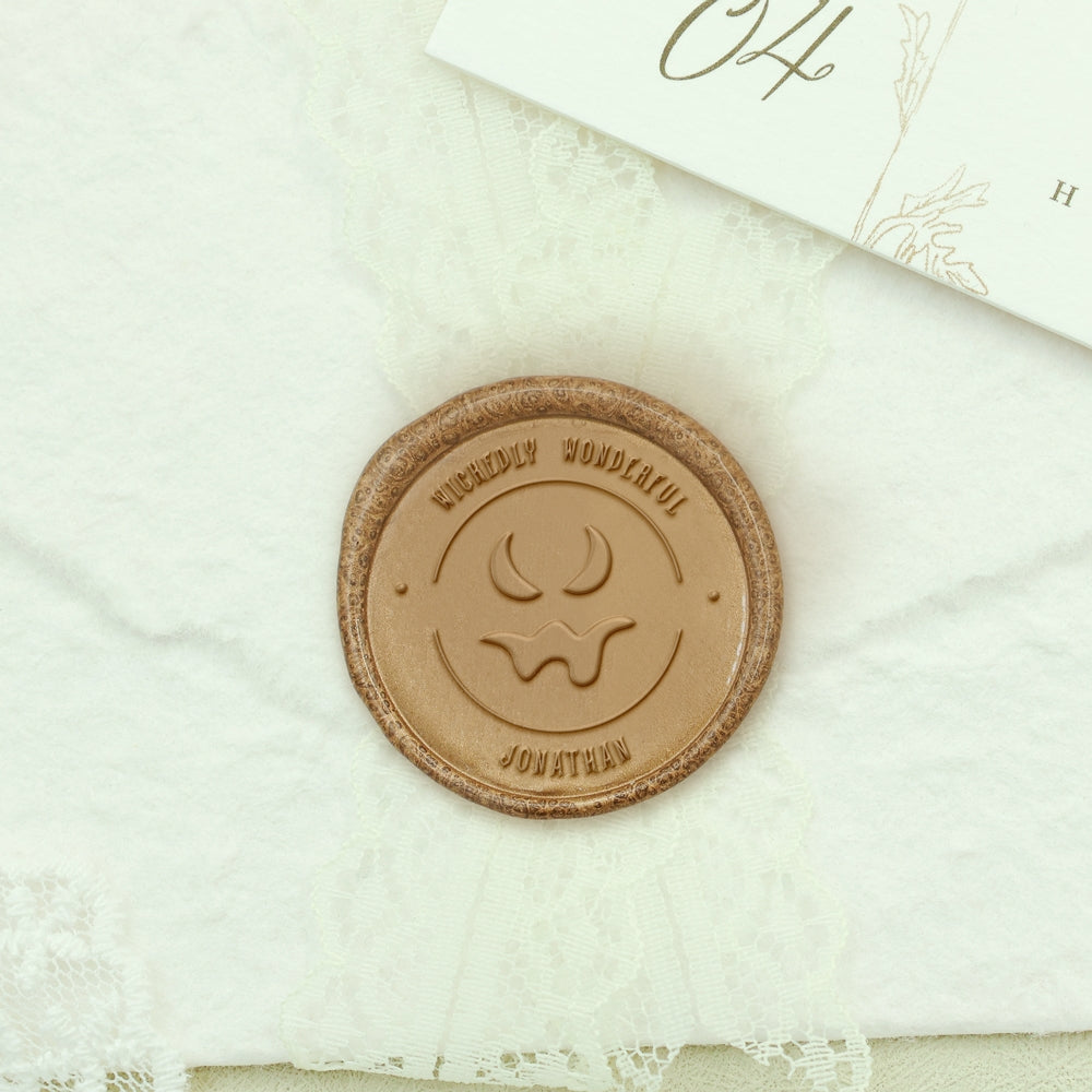 Custom Terrifying Face Halloween Name Wax Seal Stamp1