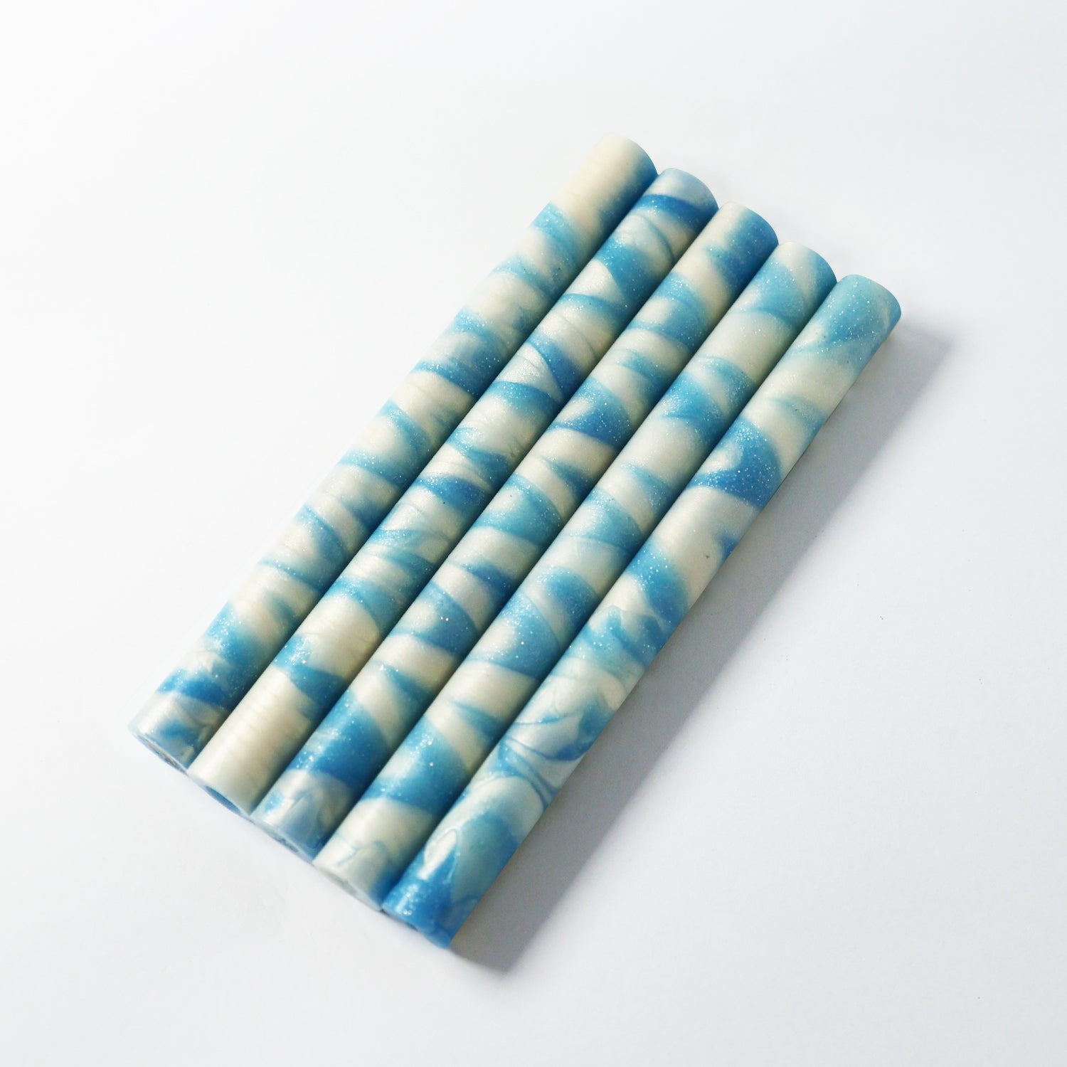Dreamy Mixed Color Glue Gun Sealing Wax Stick - Light Blue White
