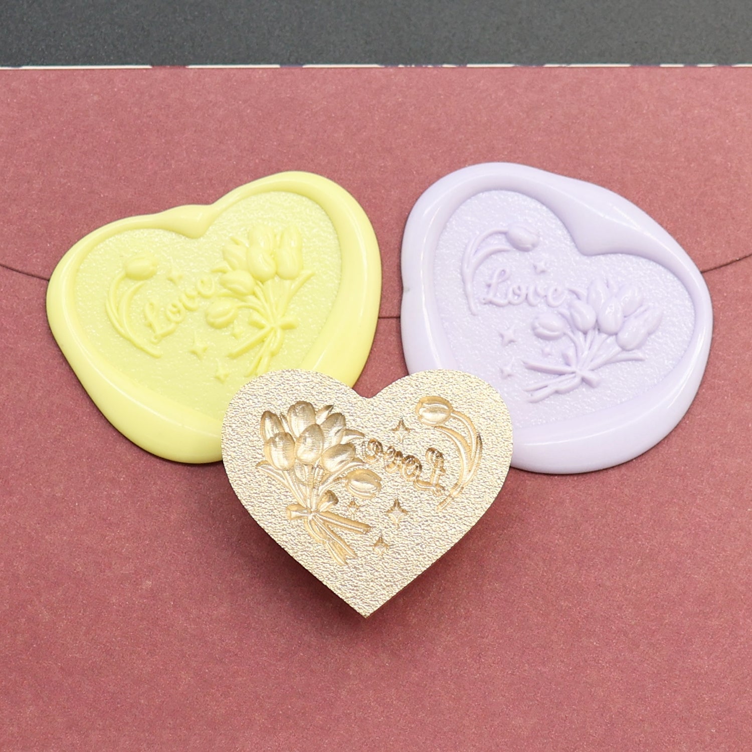 Heart Shape Custom Design Wax Seal Stamp with Your Artwork 4