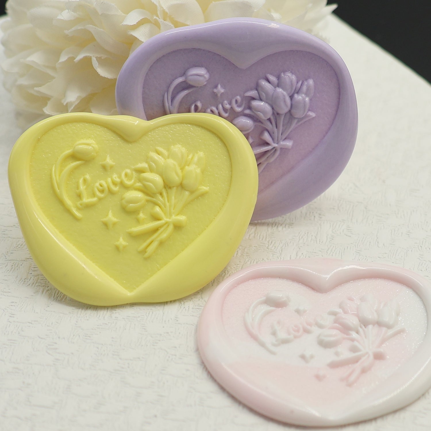 Heart Shape Custom Design Wax Seal Stamp with Your Artwork 5