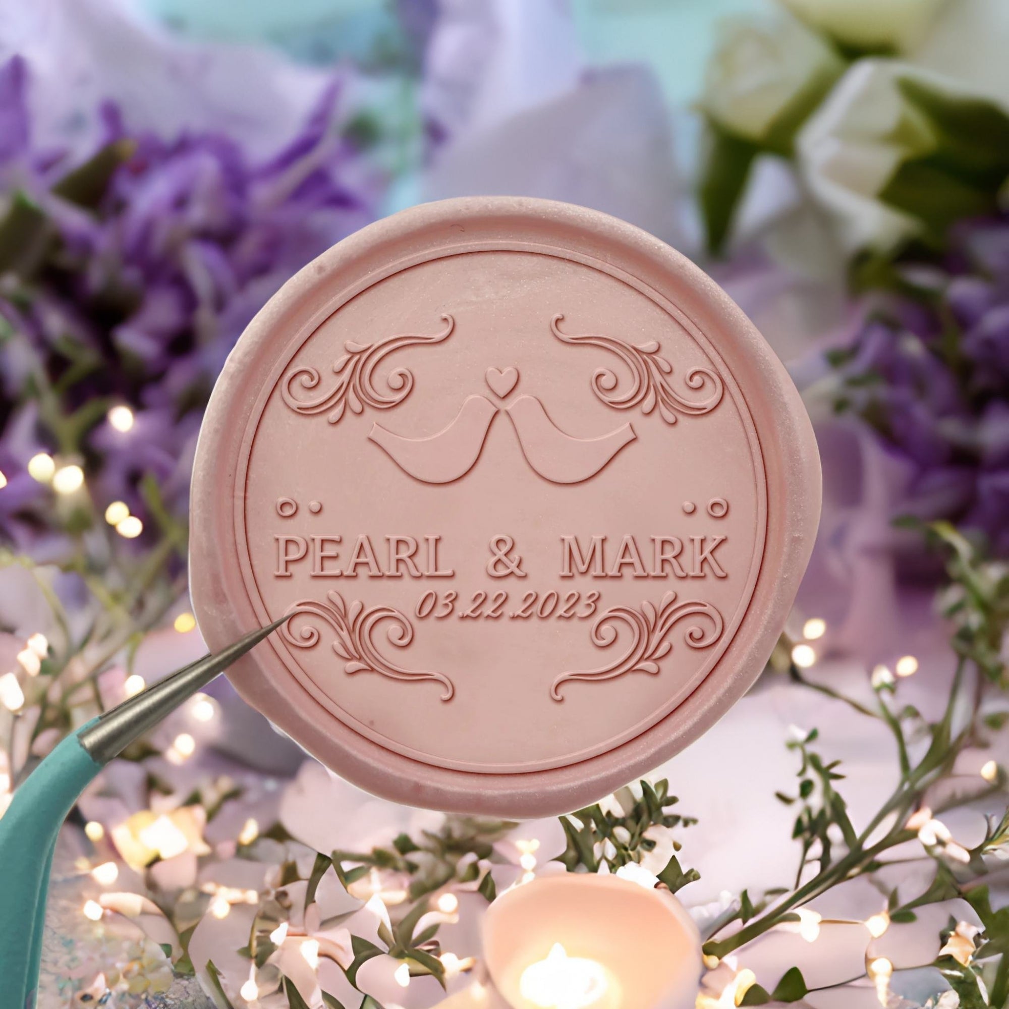 Love Seals Name Wedding Custom Self-Adhesive Wax Seal Stickers