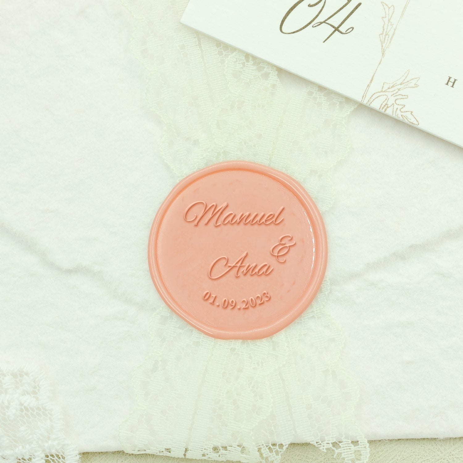 Minimalist Name Custom Wedding Wax Seal Stamp - Style 2-1