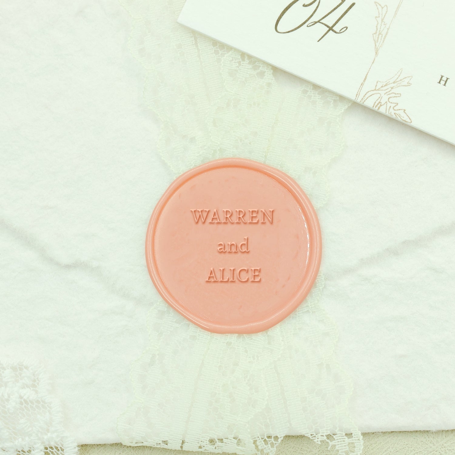 Minimalist Name Custom Wedding Wax Seal Stamp - Style 6-1